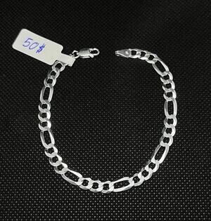 Esclava De Plata Italiana 925, 925 Silver Bracelet 8 Inch